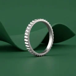 Silver Linear Elegance Ring (Size 12)