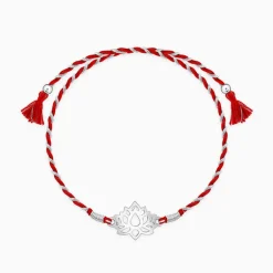 Silver Lotus Rakhi