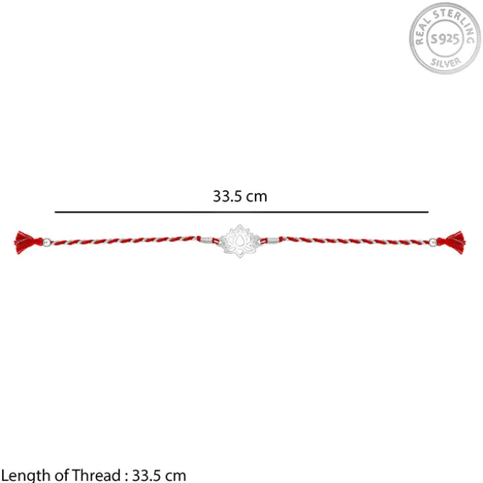 Silver Lotus Rakhi