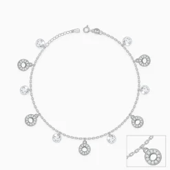 Silver Love and Light Anklet