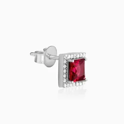 Silver Love Cube Studs