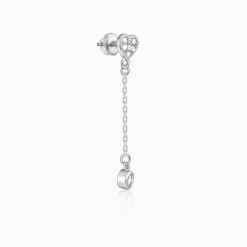 Silver Love Drip Dangler Earrings
