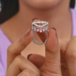 Silver Love In Charm Ring