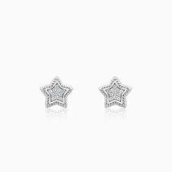Silver Love The Star Studs