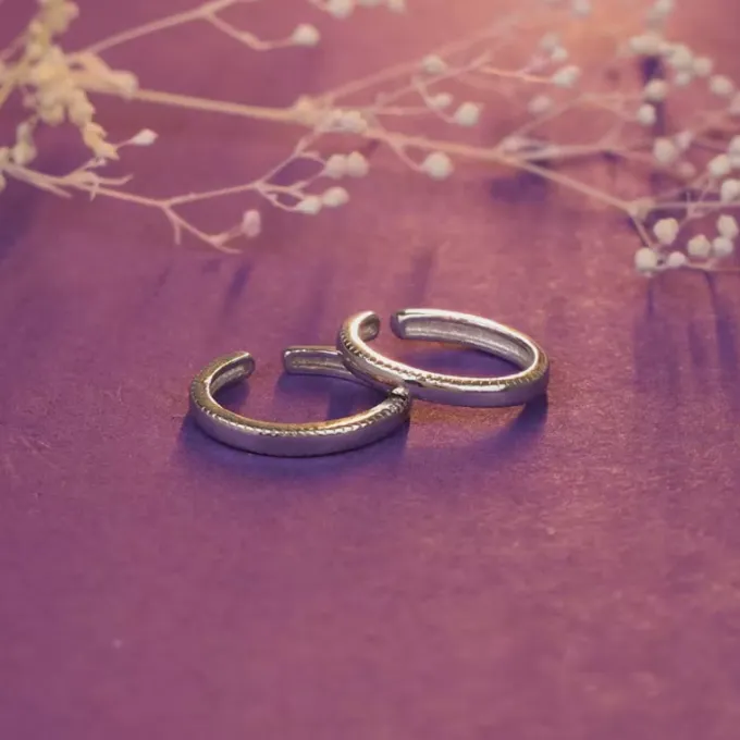Silver Love Yourself Toe Rings