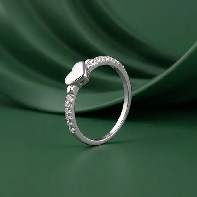 Silver Love-coded Ring