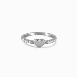 Silver Love-coded Ring