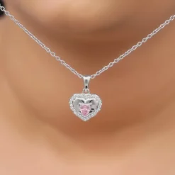 Silver Lovelight Pendant With Link Chain