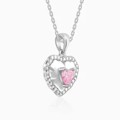 Silver Lovelight Pendant With Link Chain