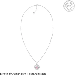 Silver Lovelight Pendant With Link Chain