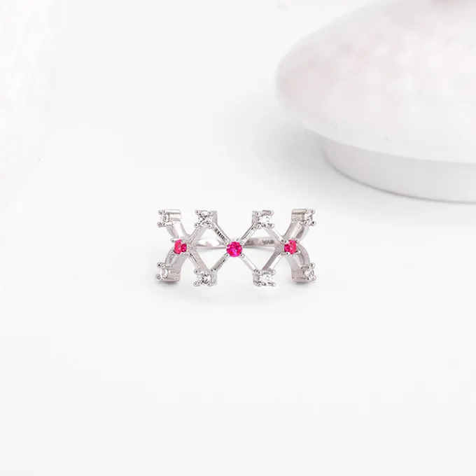 Silver Lover's Window Ring