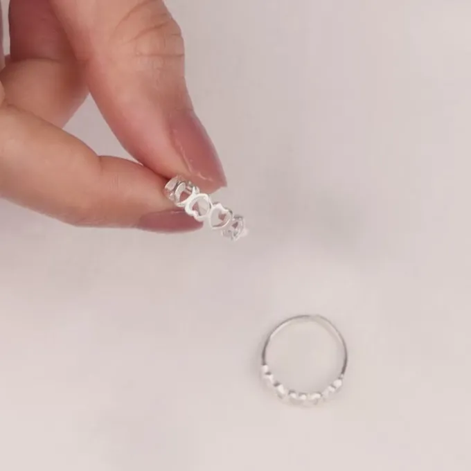 Silver Love's Embrace Toe Rings