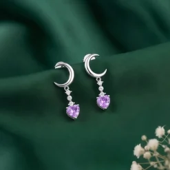 Silver Lunar Promise Earrings
