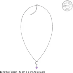 Silver Lunar Promise Necklace