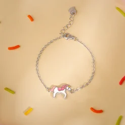 Silver Magical Unicorn Kids Bracelet (2 - 8 Years)