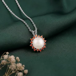 Silver Mahagauri Pendant With Link Chain