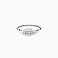 Silver Marquise Glow Ring (Size 12)