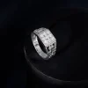 Silver Matrix Cross Ring For Him