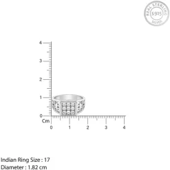 Silver Matrix Cross Ring For Him
