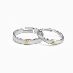 Silver Meant to Be Couple Rings