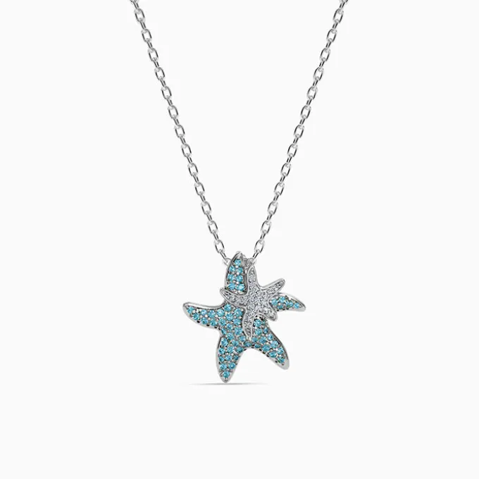 Silver Melia Pendant with Link Chain