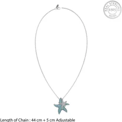 Silver Melia Pendant with Link Chain