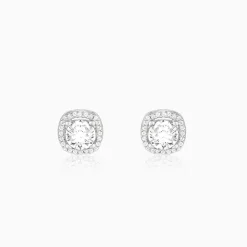 Silver Memorable Zircon Earrings