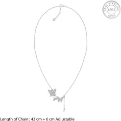 Silver Meryl Pearl Necklace