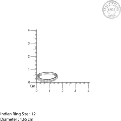 Silver Metric Ring (Size 12)