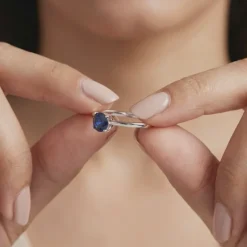 Silver Midnight Azure Ring (Size 12)