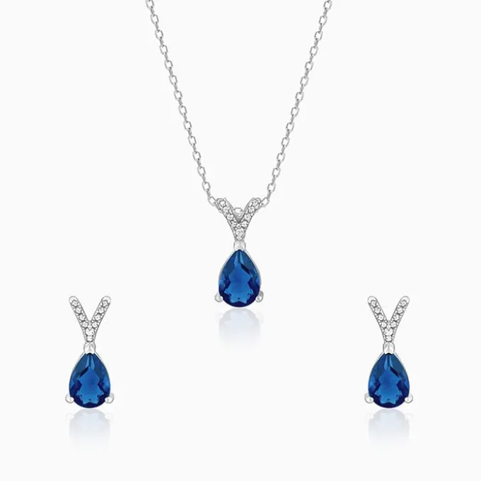 Silver Midnight Blue Set