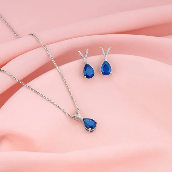 Silver Midnight Blue Set