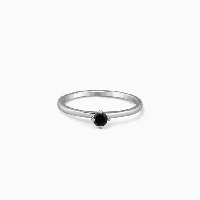 Silver Midnight Crown Ring