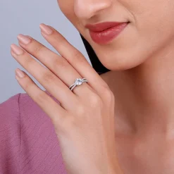 Silver Midnight Glitter Ring