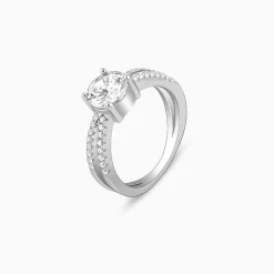 Silver Midnight Glitter Ring