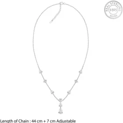 Silver Midnight Rain Necklace
