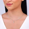Silver Mini Swan Pendant with Link Chain