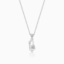 Silver Mini Swan Pendant with Link Chain
