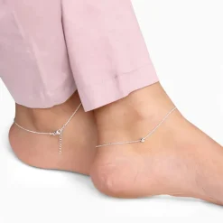 Silver Minimal Bead Anklet