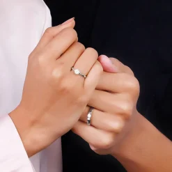 Silver Minimal Couple Rings