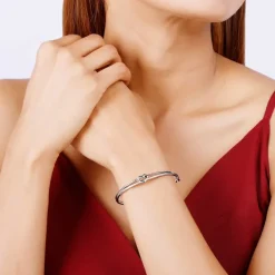 Silver Minimal Heart Bracelet