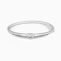Silver Minimal Heart Bracelet