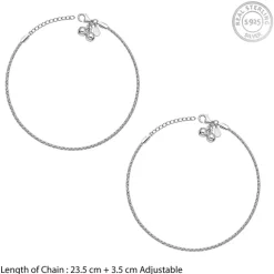 Silver Minimal Shine Anklet