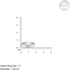Silver Minimal Topaz Ring For Him