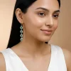 Silver Mint Drop Dangler Earrings
