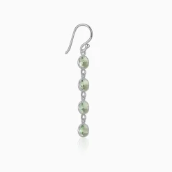 Silver Mint Drop Dangler Earrings