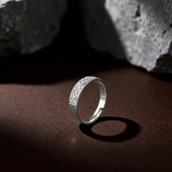 Silver Modern Minimalism Ring For Him