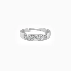 Silver Modern Minimalism Ring For Him