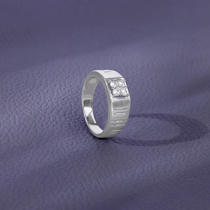 Silver Monolith Ring For Him