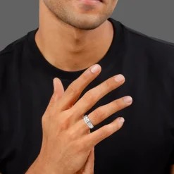 Silver Monolith Ring For Him